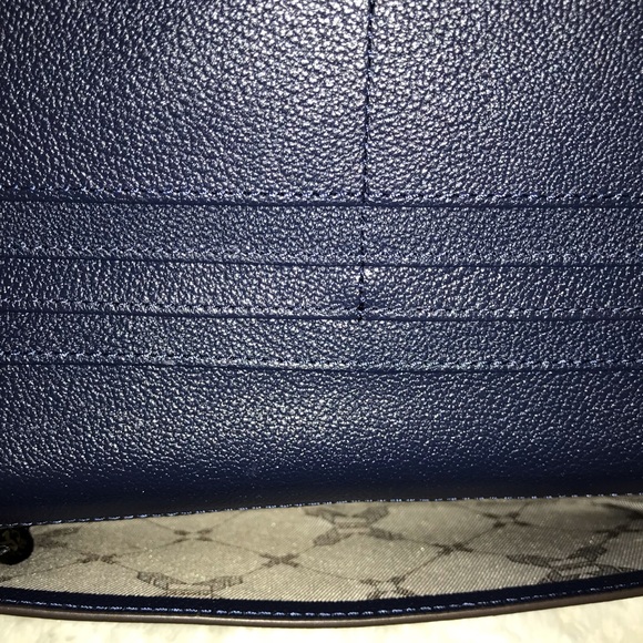 Aimee Kestenberg Leather Moto Bifold Wallet Navy - Picture 5 of 5